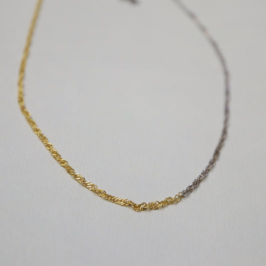 Dual-Toned Twisted Chain Necklace Abu Dhabi UAE