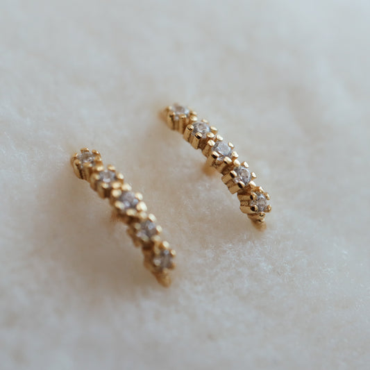 Curved Crystal Bar Earring Abu Dhabi UAE