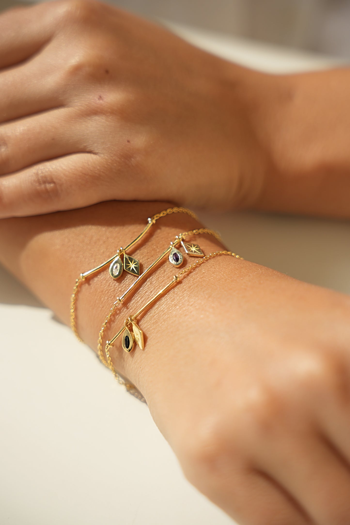 KYANITE | Bar Charms Bracelet