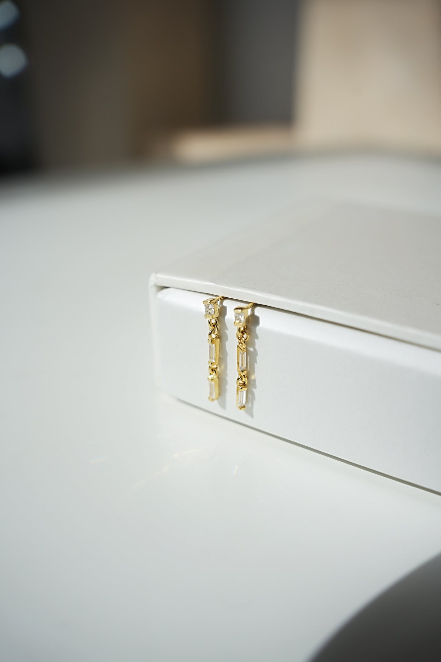 KYANITE | Baguette Drop Earrings