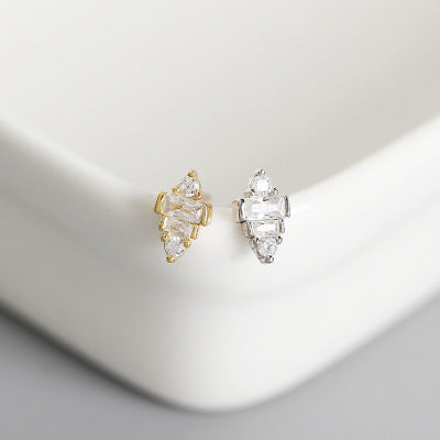 Mini Geometric Crystal Stud Earrings Abu Dhabi UAE