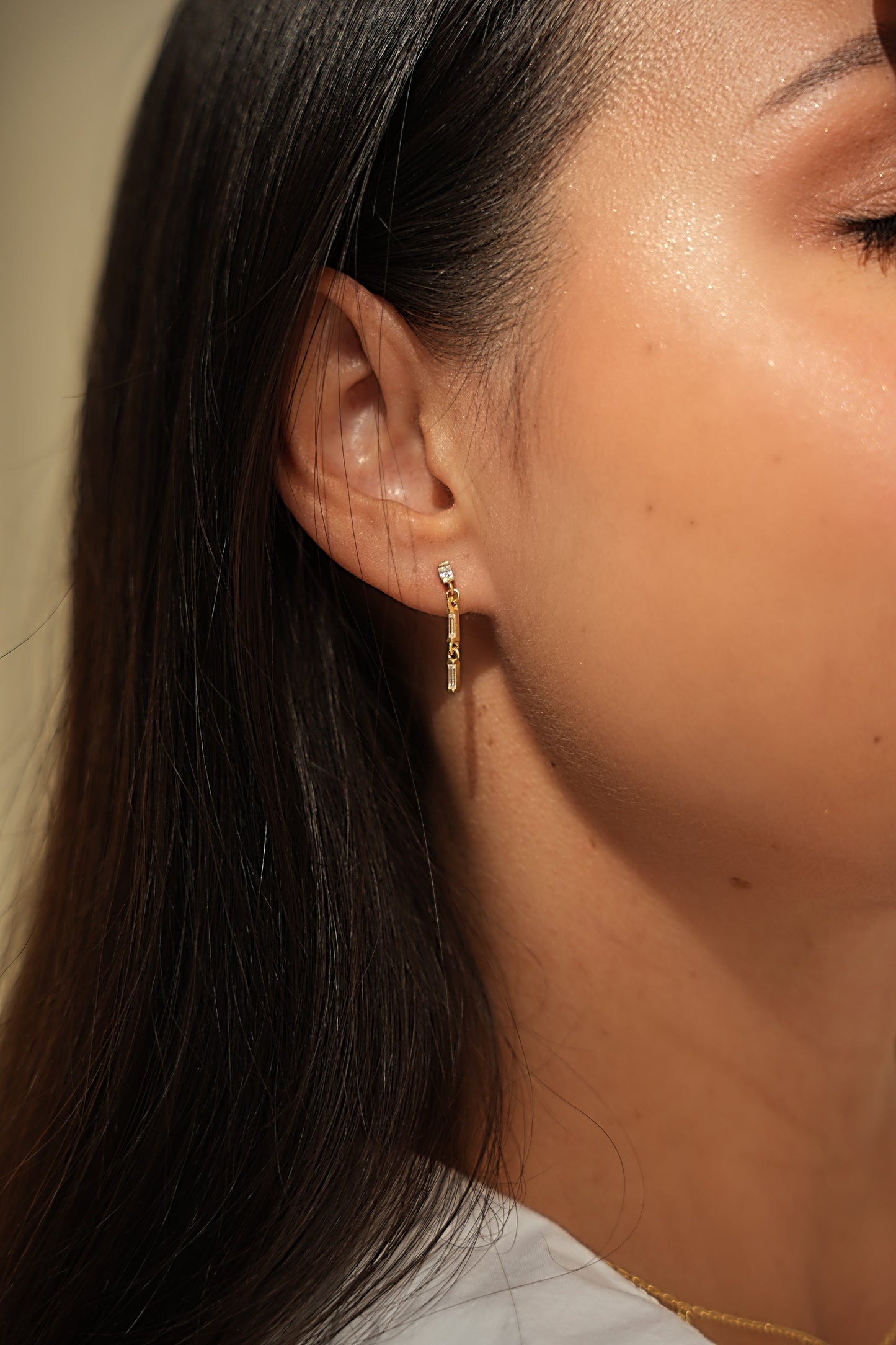 KYANITE | Baguette Drop Earrings