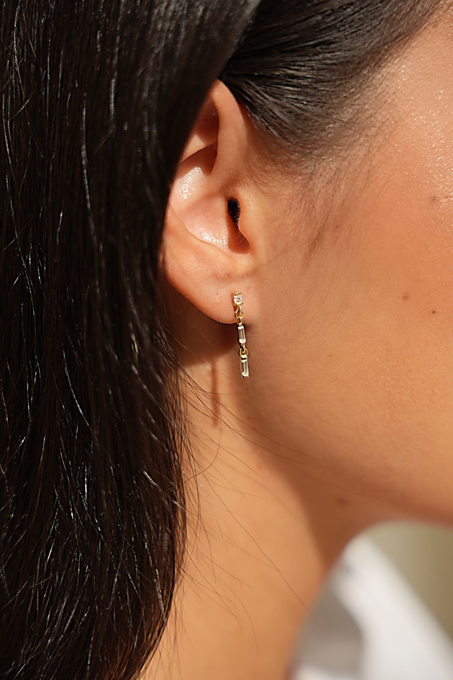 KYANITE | Baguette Drop Earrings